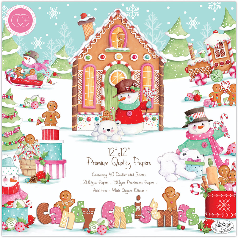 Craft Paper Pad - Candy Christmas - 4