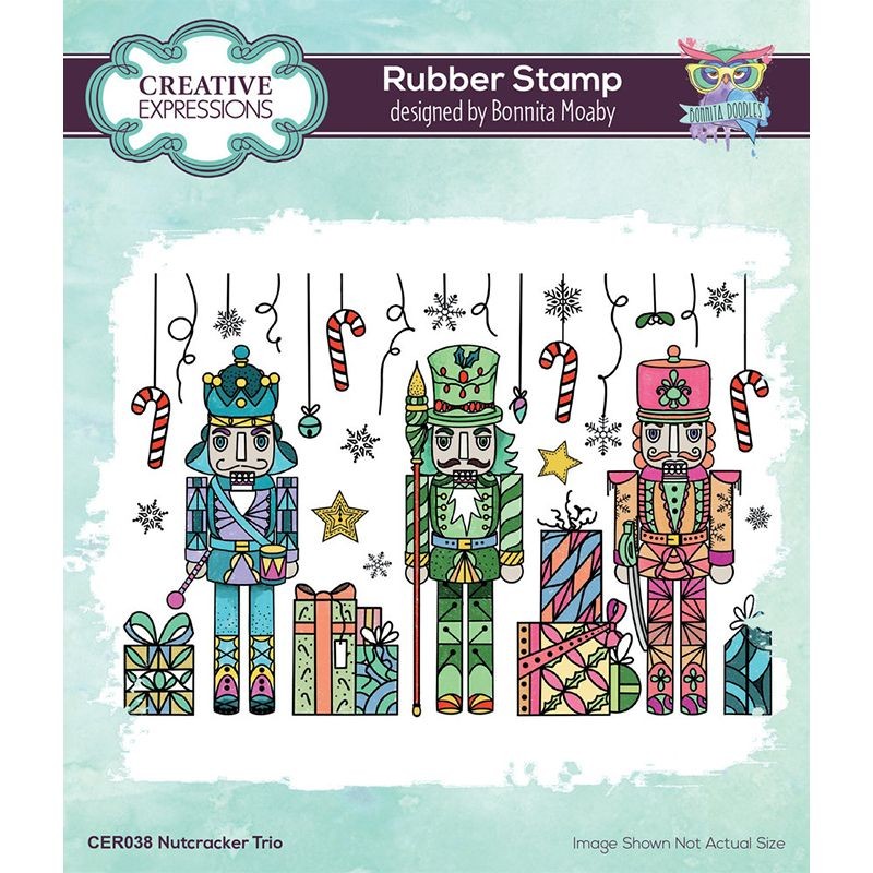 Creative Expressions Rubber Stamp - Nutcracker Trio - 1