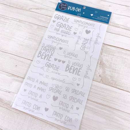 Moda Scrap Rub On - Ti Voglio Bene - 2