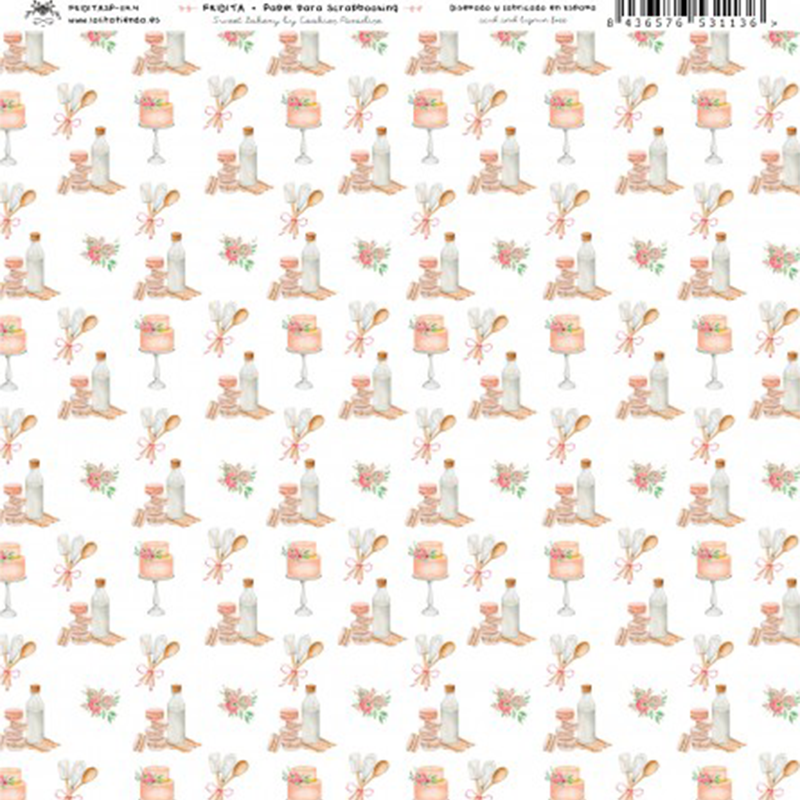 Fridita Paper pad 12"x12" - Sweet Bakery - 12