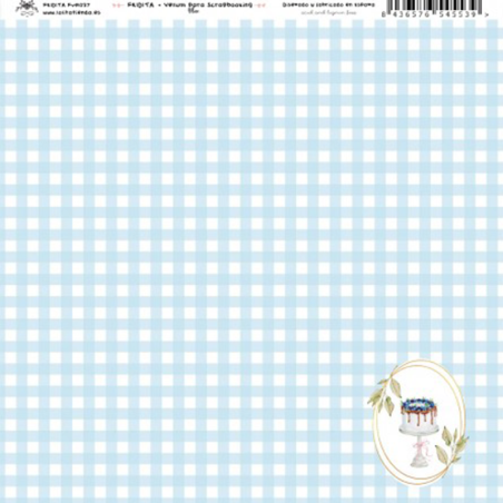 Fridita Vellum 12"x12" - Blue - 1
