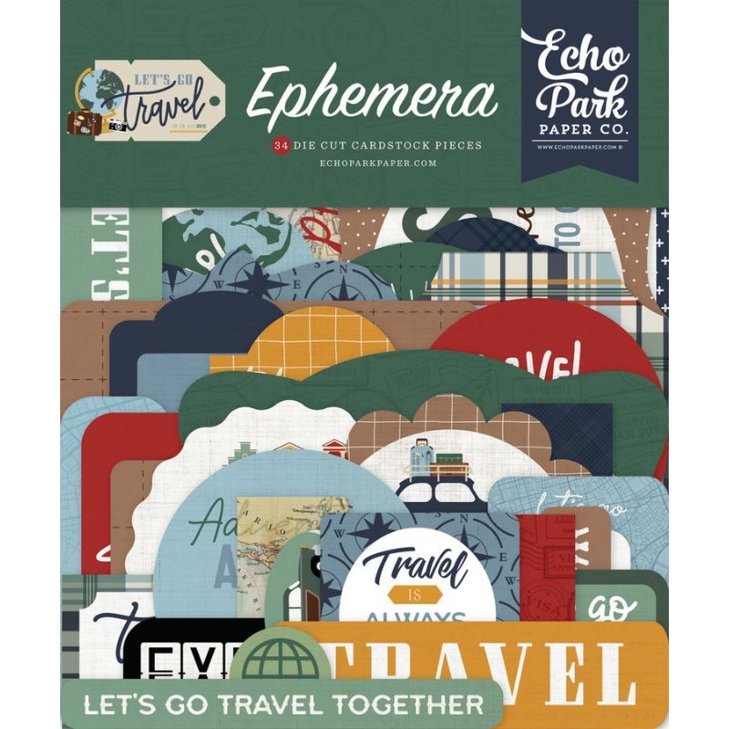 Echo Park Ephemera - Let's Go Travel - 1