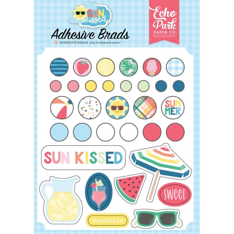 Echo Park Adhesive Brads - Sun Kissed - 1