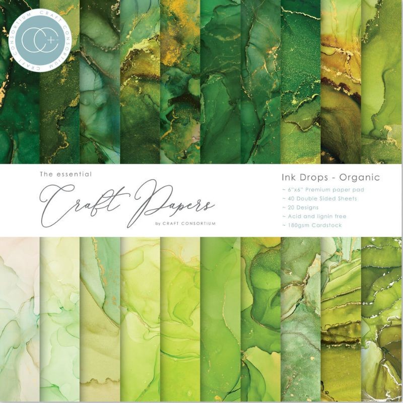 Craft Consortium Paper Pad Ink Drops - Organic - 1