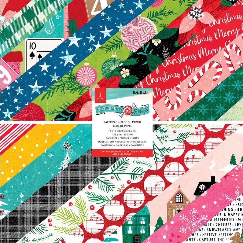 American Craft Paper Pad - Peppermint Kisses - 1