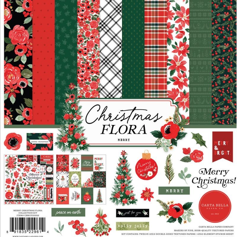 Carta Bella Paper Pad - Christmas Flora - 1