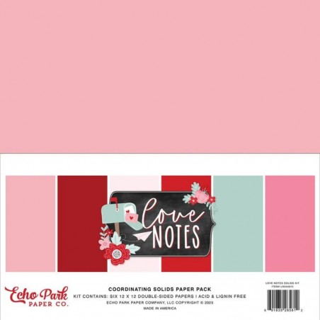 Echo Park Paper Pad Basics - Love Notes - 4