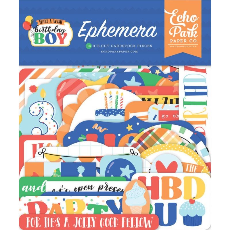 Echo Park Ephemera - Make a Wish Birthday Boy - 2