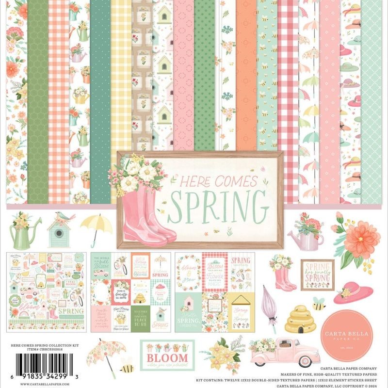 Carta Bella Paper Pad - Here Comes Spring - 2