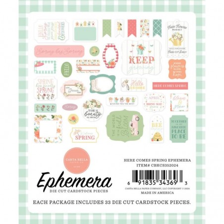 Carta Bella Ephemera - Here Comes Spring - 2
