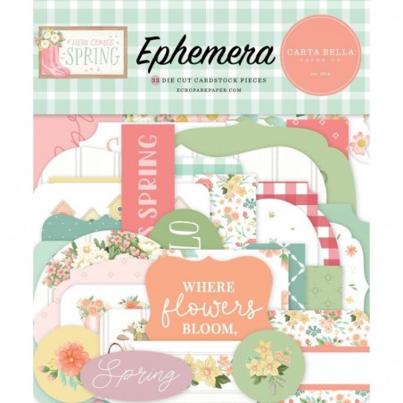 Carta Bella Ephemera - Here Comes Spring - 1