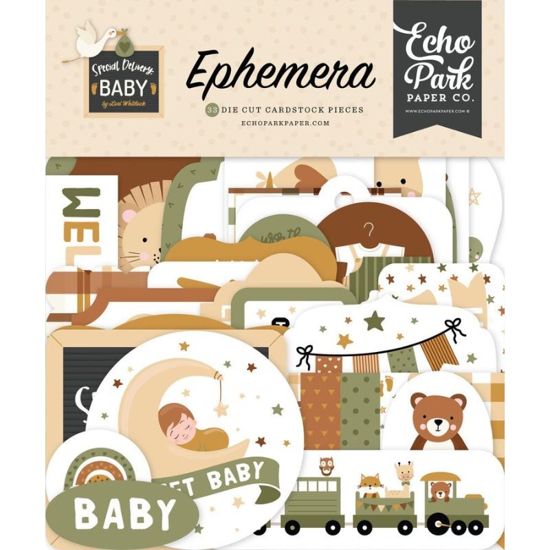Echo Park Ephemera - Special Delivery Baby - 2