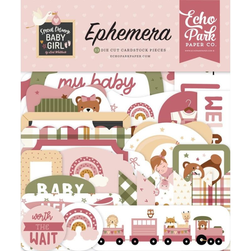 Echo Park Ephemera - Special Delivery Baby Girl - 2