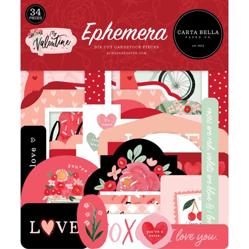 Carta Bella Ephemera - My Valentine - 1