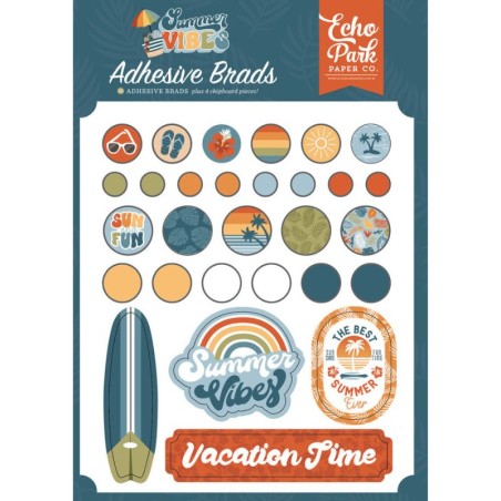 Echo Park Adhesive Brads - Summer Vibes - 1