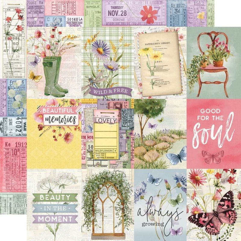 Simple Stories Paper Pad - Simple Vintage Meadow Flowers - 4