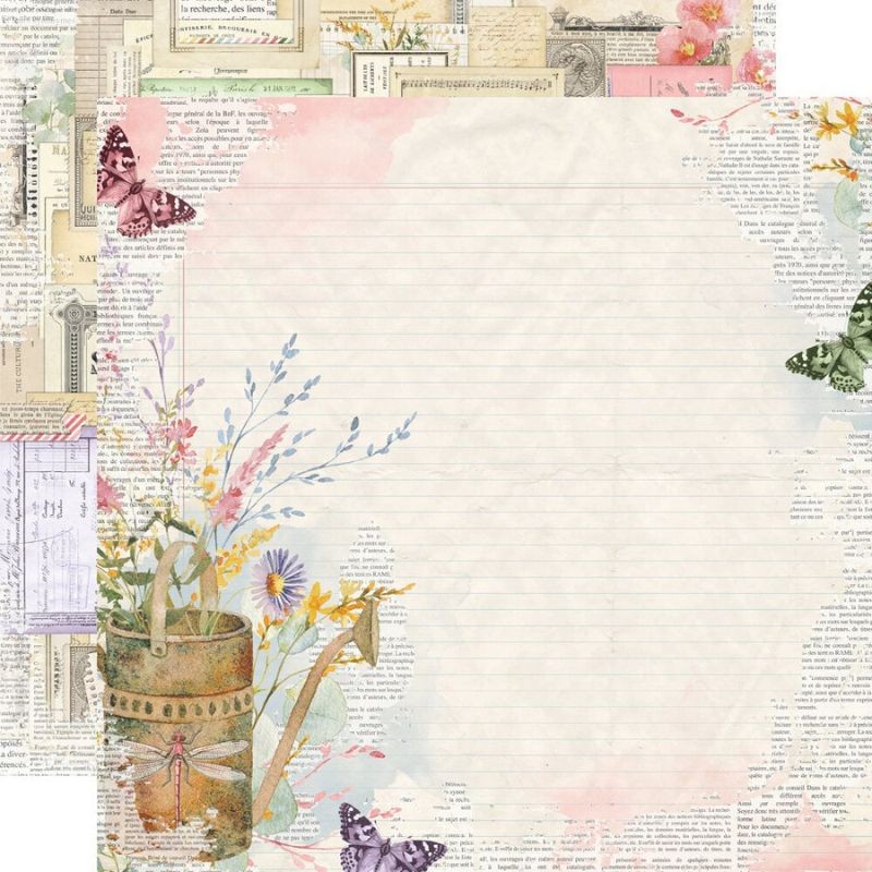 Simple Stories Paper Pad - Simple Vintage Meadow Flowers - 9