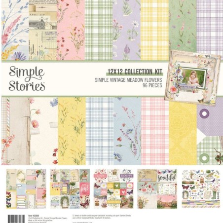 Simple Stories Paper Pad - Simple Vintage Meadow Flowers - 1