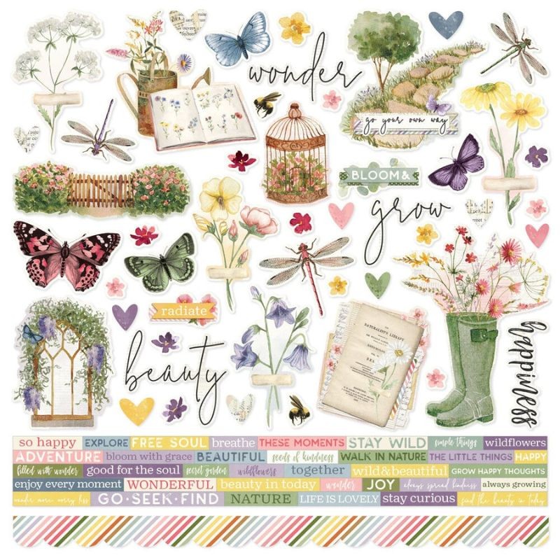 Simple Stories Paper Pad - Simple Vintage Meadow Flowers - 10