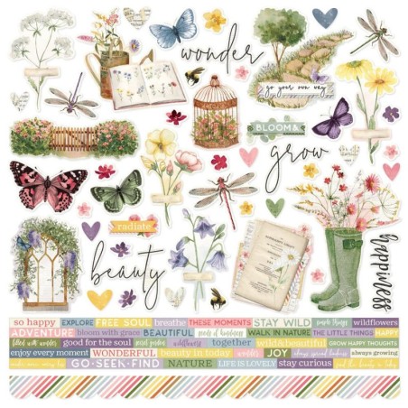 Simple Stories Paper Pad - Simple Vintage Meadow Flowers - 10