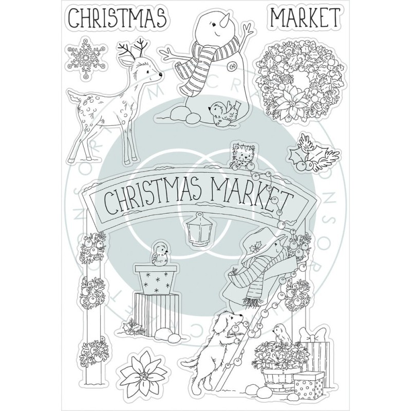 Craft Consortium Clear Stamp - Christmas Market - 2