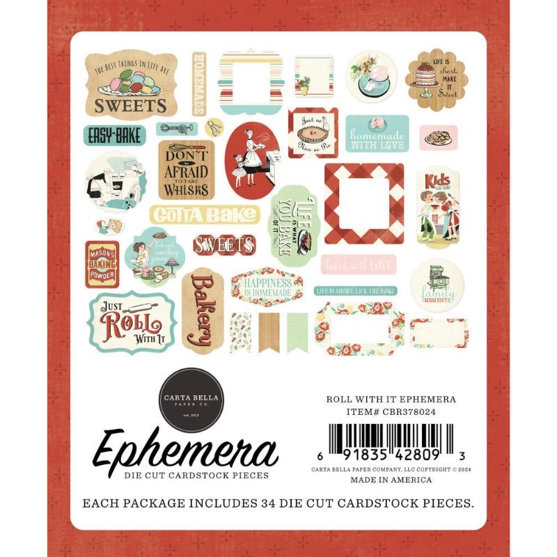 Carta Bella Ephemera - Roll With It - 1