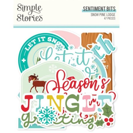 Simple Stories Sentiment Bits - Snow Pine Lodge - 1