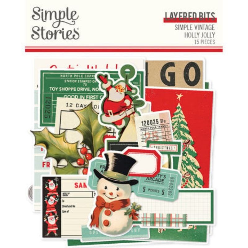 Simple Stories Layered Bits - Holly Jolly - 1