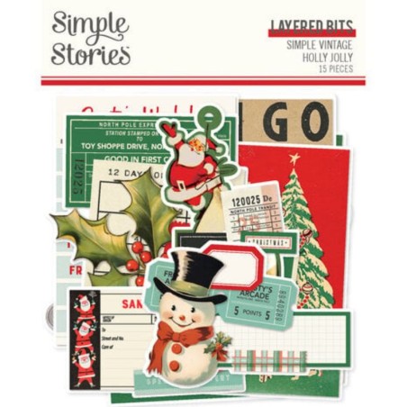 Simple Stories Layered Bits - Holly Jolly - 1