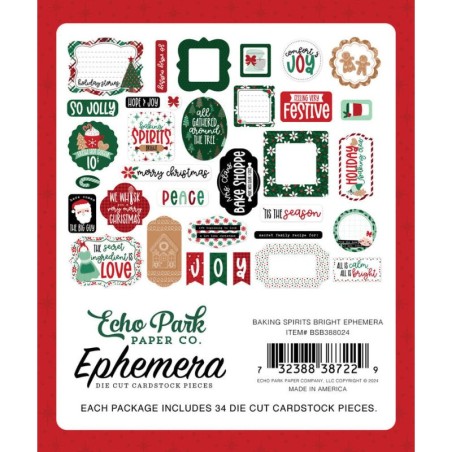 Echo Park Ephemera - Baking Spirits Bright - 2
