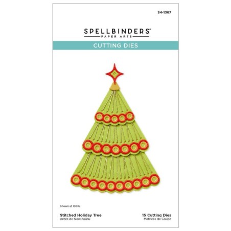 Spellbinders Dies - Stitched Holiday Tree - 1