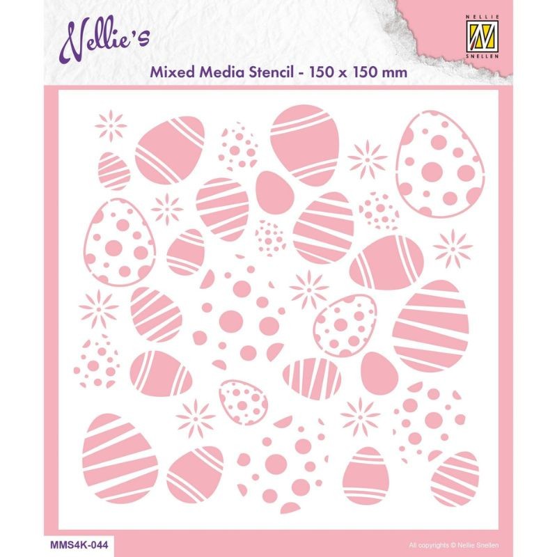 Nellie's Choice Stencil - Easter Eggs - 1