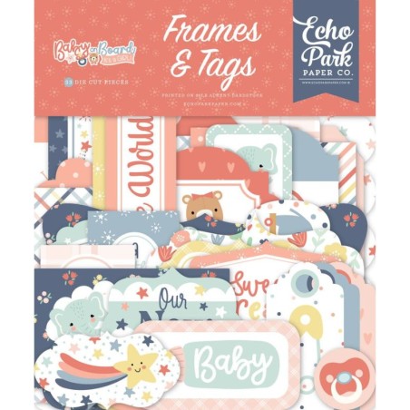 Echo Park Frames & Tag - Baby on Board It's a Girl - 1