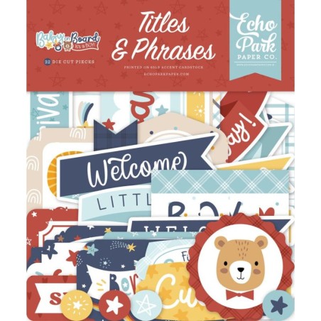 Echo Park Title & Phrases - Baby on Board It's a Boy - 1
