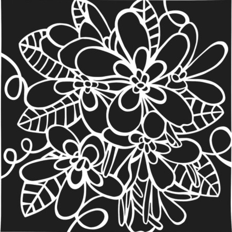 The Crafter's Workshop Stencil – Flower Cluster - 1