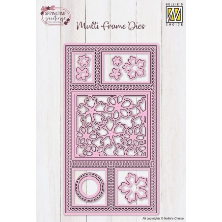 Nellie's Choice - Fustella Multi Frame Slimline Flowers - 1