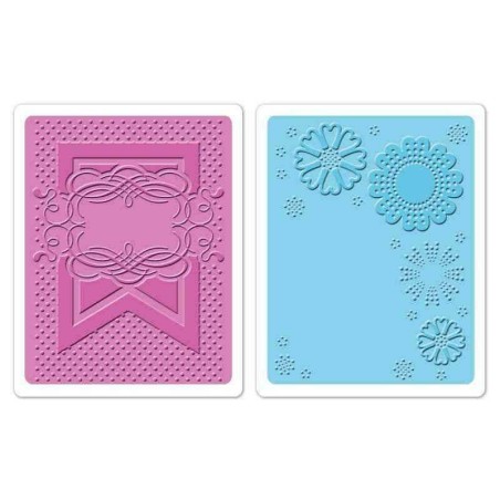 Fustella da Embossing - Banner & Flowers Set - 1