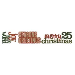 Fustella Frasi Natale - Sizzlits Stacked Words: Christmas - 1