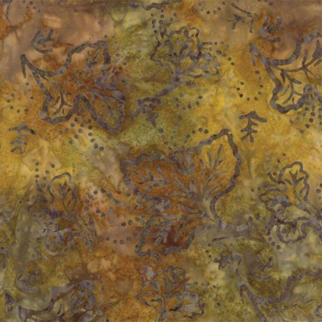 Tessuto Batik - Moda Fabrics - Pumpkin Pie Maple Leaf Caramel 42289 205