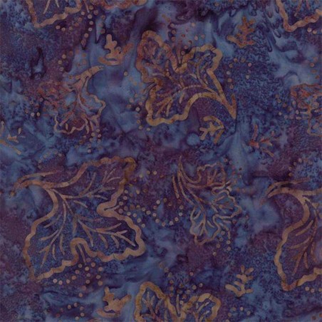 Tessuto Batik -Moda Fabrics - Pumpkin Pie Maple Leaf Twilight 42289 206