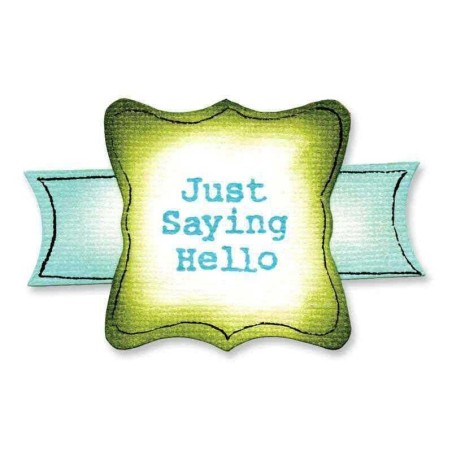 Fustella Targhetta con Nastro - Movers & Shapers Label & Ribbon Set - 1