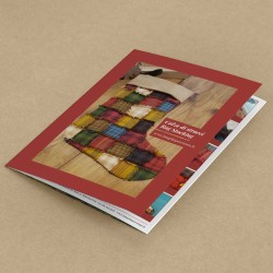 cartamodello calza di stracci natalizia. Rag stocking christmas