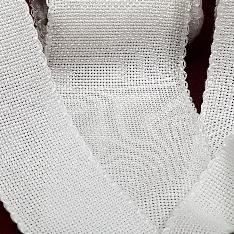 Fascia in tela aida con bordino bianco - 1
