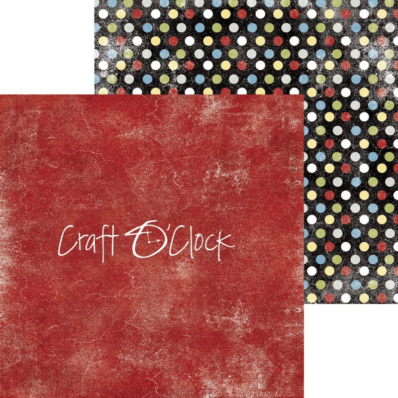 Craft o' Clock - carte da scrap - Childhood Crayons 6"x6" - 3