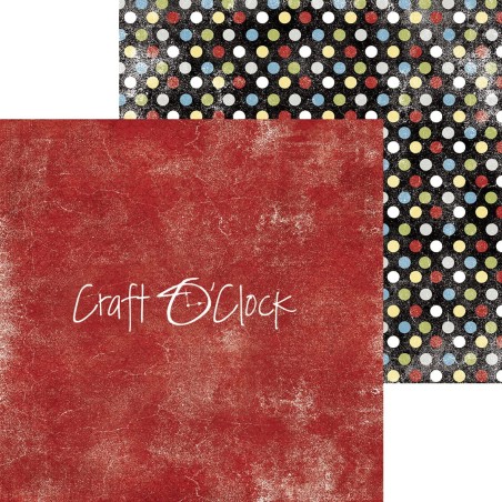 Craft o' Clock - carte da scrap - Childhood Crayons 6"x6" - 3