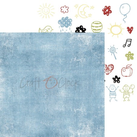 Craft o' Clock - carte da scrap - Childhood Crayons 6"x6" - 5