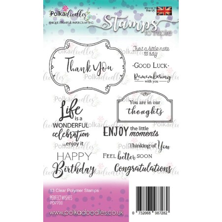 Polkadoodles Stamps Pefect Wishes - 1