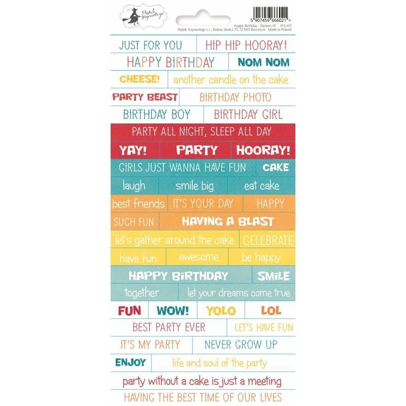 Sticker Sheet P13 Happy Birthday 417 - 1