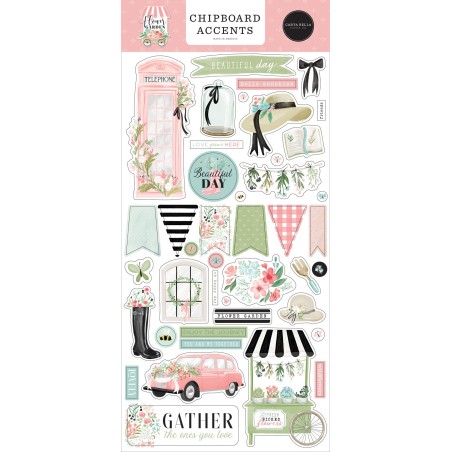 Carta Bella Chipboard Accents Flower Garden - 1