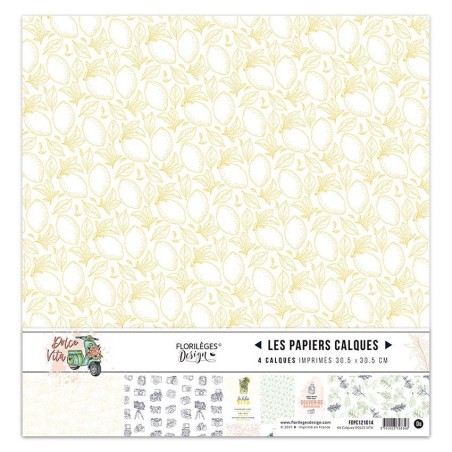 Floriléges Carte da Scrap - Les Papiers calques - 1